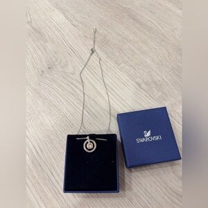 Swarovski Silver Necklace with Rose Crystal